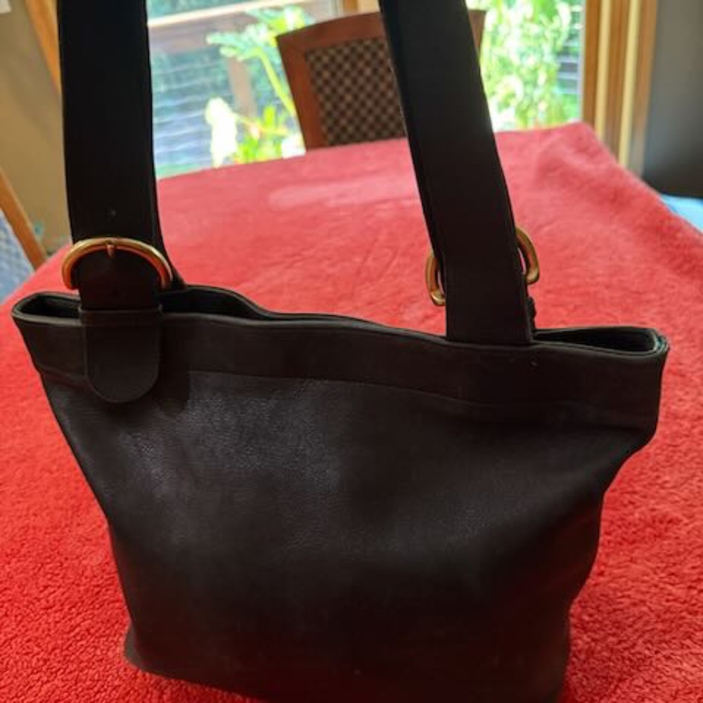 Vintage 1997 Coach 4133 Waverly Black Leather Tote Bag